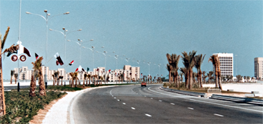 A view of the Candilis intermediate staff housing project in November 1983