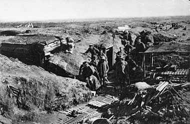Captured British trenches at Bullecourt-Croiselles, 1917 – with permission from the German Bundesarchiv - Bild 146-1988-001-17 - Photographer o. Ang
