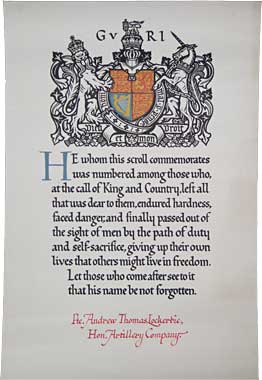 Scroll of remembrance