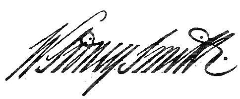 The signature of Sir Sidney Smith