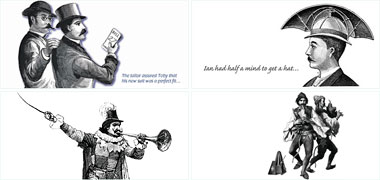 Cards derived from old illustrations