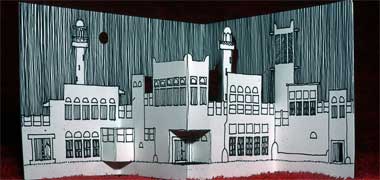 Traditional Qatar housing card