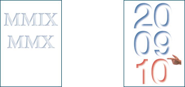 Greeting cards for the end of 2009