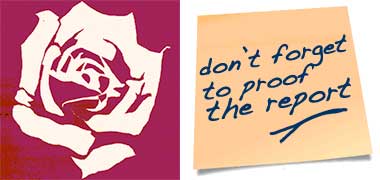 Rose and postit note