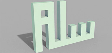 A Kufic rendering of the word &lsquo;salaam&rsquo;