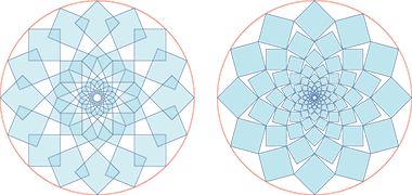 Comparison of sixteen and twelve rosettes