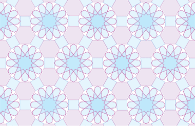 A twelve and six point geometrical pattern