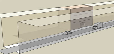 Location of a building on a street