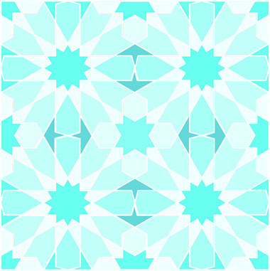 A pattern based on six-fold construction