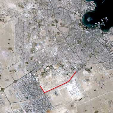 A view of the Barwa Commercial Avenue project under construction – courtesy of Google Earth