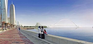 View of the bridge north of the Hotel and Conference Centre – created from a YouTube video