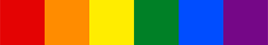 The six normally perceived colours