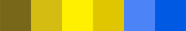 The six colours viewed with protanopy