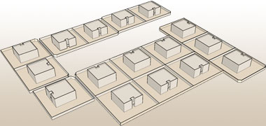 Alternative view of the basic layout of a SSHP theoretical cluster
