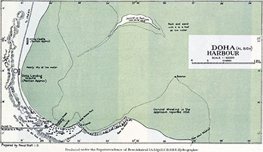 Doha bay map, 1937 – Courtesy of Qatar Digital Library