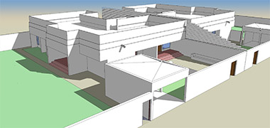 Notional treatment of a screen wall – buildings touching