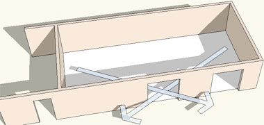 Potential range of views out of a room