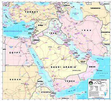 Map of the Middle East