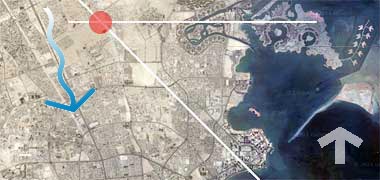 The axes establishing the buildings&rsquo; setting out