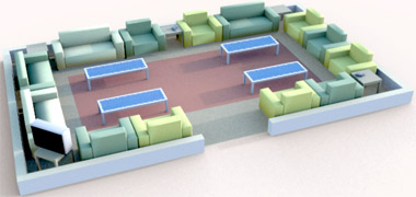 Notional sketch of a modern internal majlis