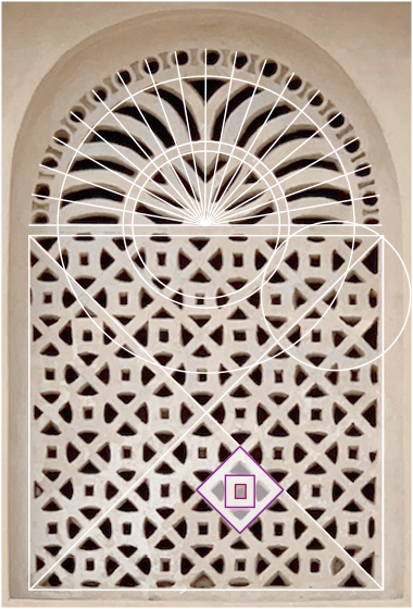 Part of a modern naqsh panel in the Qatar National Museum – with the kind permission of Grant Macdonald