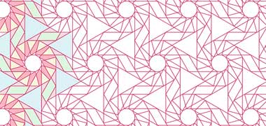 Area pattern developed from one of the above designs