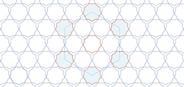 Setting out of a pattern found on the Jaam&rsquo;a mosque in Yazd, Iran