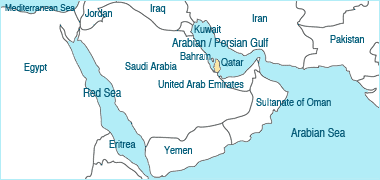 Map of the Arabian peninsula