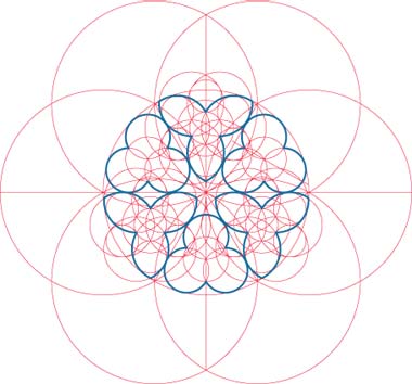 The basic construction behind the cathedral window