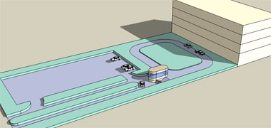 Notional diagram of a secure parking system