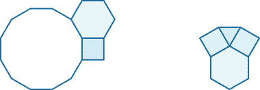 Combinations of dodecagons, hexagons and squares, and hexagon, square and equilateral triangle