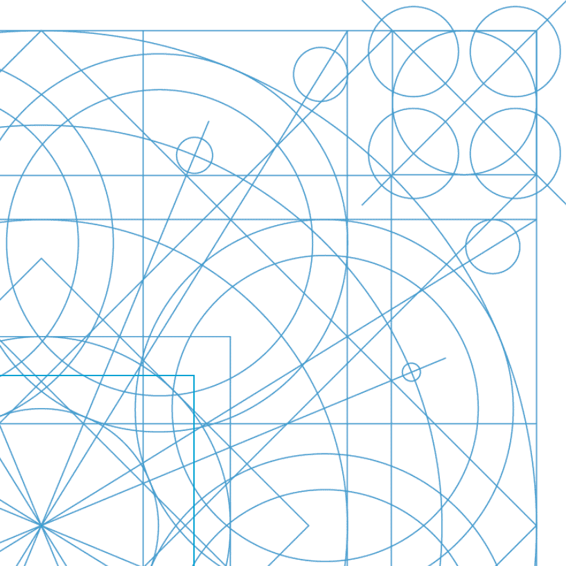 Detail of the notional construction development of the tarsia pattern