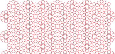 Setting out for a ten point geometry pattern