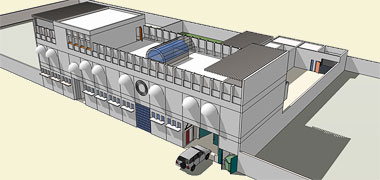Detail of a diagram illustrating roof top development