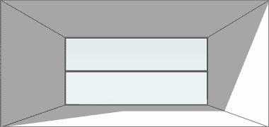 Wall divided into two parts horizontally