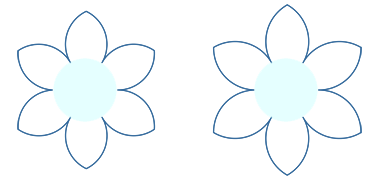 The basic construction behind two simple six-pointed foils