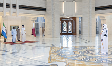 Another Head of State being welcomed in the atrium of the Diwan, June 2022 – permission requested from the Diwan al-Amiri