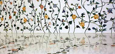 Decoration of the wall and floor in the Grand Mosque, Abu Dhabi