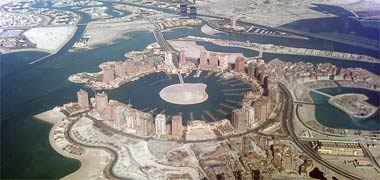 An aerial photograph of part of the Pearl development, April 2011 – with permission from TravellingMiles on Flickr