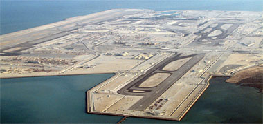 The expanded airport from the north-west