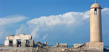 A mosque in ruins at al-Arish