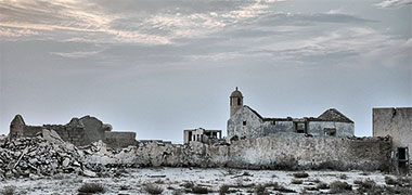 Two single room buildings with pitched roofs at al-Arish