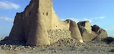 The protective reinforcement of a structure at its base