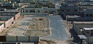 A basic cul-de-sac under construction