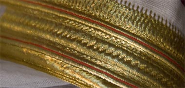 Bracelets displayed in a goldsmith&rsquo;s window