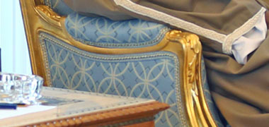 Detail of a chair arm – permission requested from the Diwan al-Amiri