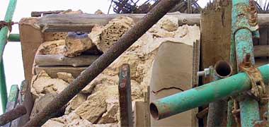 The development of a cornice at the top of a room
