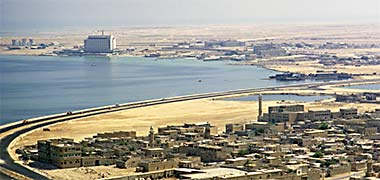 A view of the Corniche being developed around feriq al-Salata
