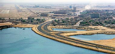 A view of the Corniche being developed around feriq al-Salata