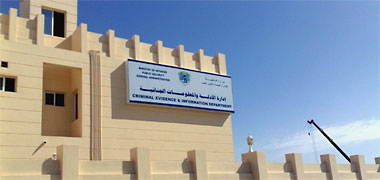 Horizontal and vertical hand-holds on an office building